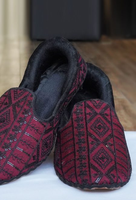 Handmade Burgundy and Black Loafer burgundy and black loafer