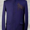 Blue Embroidered Prince Coat for Men Maroon Embroidered Prince Coat
