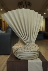 Skin Beige Embroidered Turban