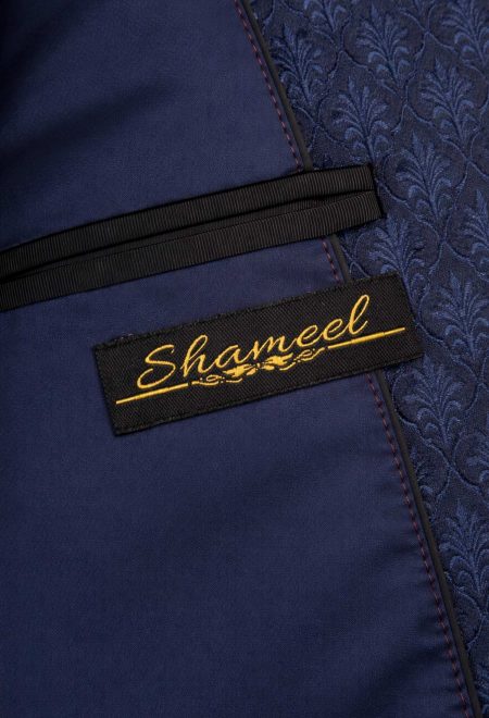 Classic Navy Blue Embroidered Wedding Sherwani Navy Blue Embroidered Sherwani