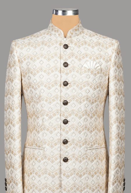 Classic Ivory Embroidered Prince Coat Ivory Embroidered Prince Coat Classic Ivory Embroidered Prince Coat Ivory Embroidered Prince Coat