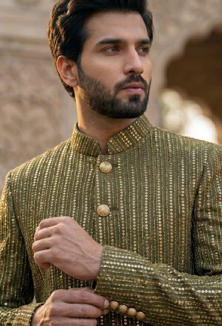 Olive Green Sequin Embroidered Sherwani Olive Green Sequin Embroidered Sherwani Olive Green Sequin Embroidered Sherwani Olive Green Sequin Embroidered Sherwani