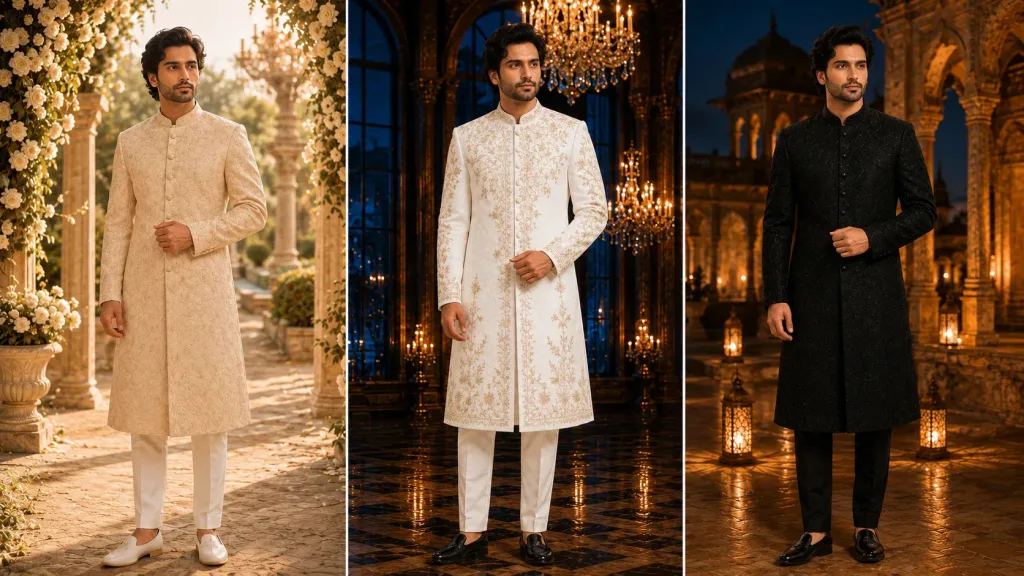 Mens wearing luxury sherwani