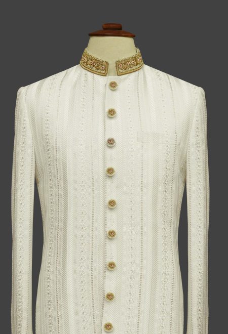 Bespoke Ivory Embroidered Sherwani Ivory Embroidered Sherwani Bespoke Ivory Embroidered Sherwani Ivory Embroidered Sherwani