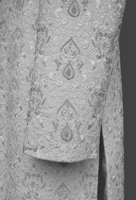 Luxury White Embroidered Sherwani White Embroidered Sherwani For Groom Luxury White Embroidered Sherwani White Embroidered Sherwani for Groom
